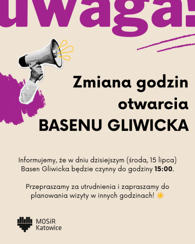 Basen Gliwicka czynny do…